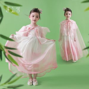 肩上云【红楼梦之金玉良缘】联名女童汉服纱裙披风儿童中式演出服