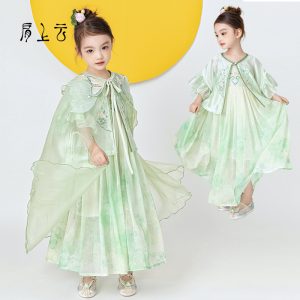 肩上云【红楼梦之金玉良缘】联名款梅花刺绣三件套女童纱裙演出服